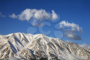 Royalty Free Photo of Snow Covered Mountain Peaks in California, USA