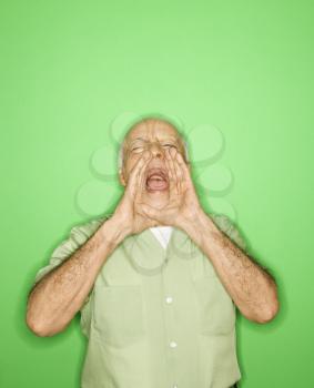 Royalty Free Photo of an Older Man Yelling