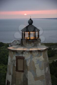 Royalty Free Photo of a Bald Head Island Lighthouse, North Carolina