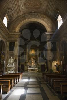 Royalty Free Photo of a Church Interior in Rome, Italy