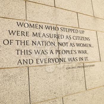 Royalty Free Photo of a World War II Memorial in Washington, DC, USA
