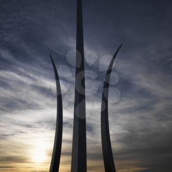 Royalty Free Photo of Three Spires of Air Force Memorial in Arlington, Virginia, USA