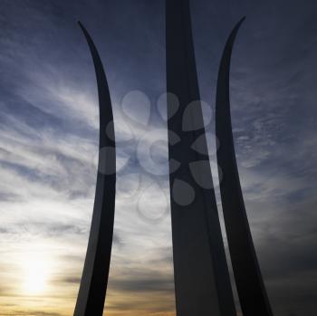 Royalty Free Photo of Three Spires of Air Force Memorial in Arlington, Virginia, USA