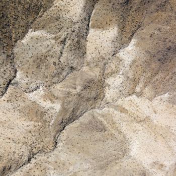 Royalty Free Photo of an Aerial View of a Torrid California Desert With Rocky Landforms