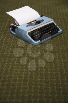 Royalty Free Photo of a Vintage Blue Typewriter