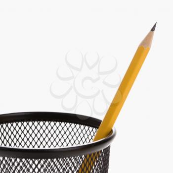 Royalty Free Photo of a Pencil in a Pencil Holder