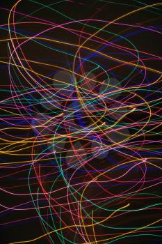 Royalty Free Photo of Multicolored Lights Forming an Abstract Circular Pattern From a Motion Blur