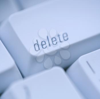 Royalty Free Photo of a Delete Key on a Computer Keyboard