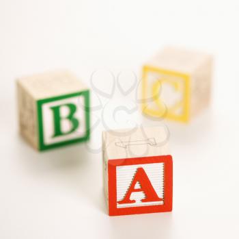 ABC alphabet blocks.