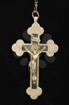 Royalty Free Photo of a Close-up of a Crucifix Pendant