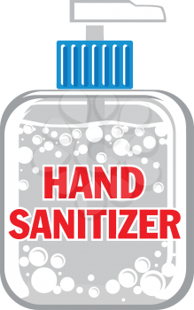 Royalty Free Clipart Image of a Bottle of Hand Sanitizer