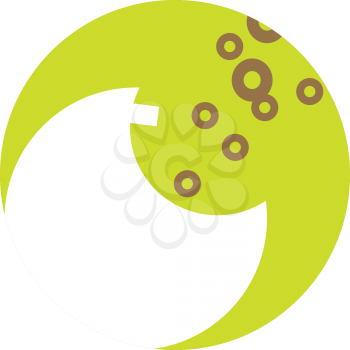 Royalty Free Clipart Image of a Circle Mouth Eating Rings