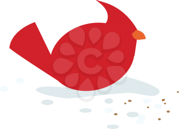 Royalty Free Clipart Image of A Cardinal
