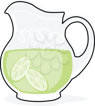Royalty Free Clipart Image of a Pitcher of Limeade