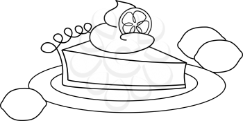 Royalty Free Clipart Image of a Key Lime Pie