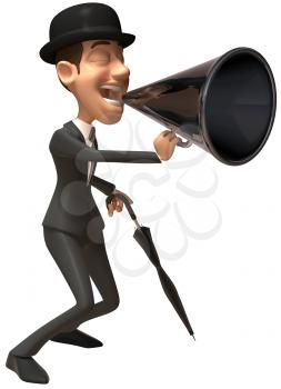 Royalty Free Clipart Image of an English Gentleman
