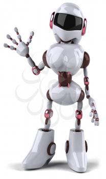 Royalty Free Clipart Image of a Female Robot