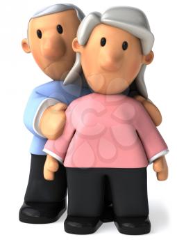 Royalty Free Clipart Image of Seniors