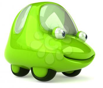 Royalty Free 3d Clipart Image of a Green Car