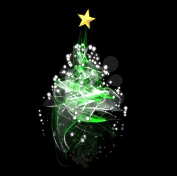 Royalty Free 3d Clipart Image of a Christmas Tree