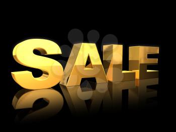 Royalty Free 3d Clipart Image of a Sale Sign