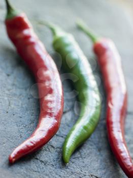 Royalty Free Photo of Red and Green Chilies