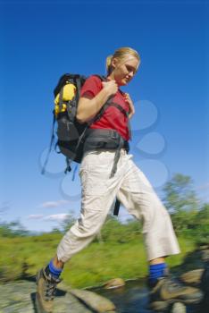 Royalty Free Photo of a Woman Hiking