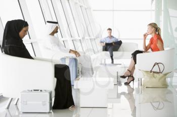 Royalty Free Photo of Passengers in an Airport