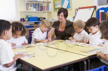 Royalty Free Photo of a Teacher and Students