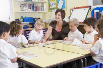 Royalty Free Photo of a Teacher and Students