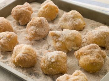 Royalty Free Photo of Lemon and Cinnamon Souffle Fritters