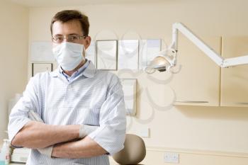 Royalty Free Photo of a Dentist With a Mask