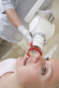 Royalty Free Photo of a Woman at the Dentist