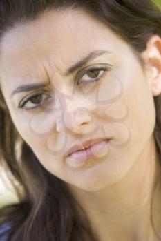Royalty Free Photo of a Woman Scowling
