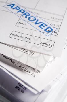 Royalty Free Photo of Approved Invoices
