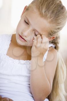 Royalty Free Photo of a Child With a Headache