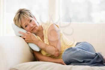 Royalty Free Photo of a Woman Feeling Unwell