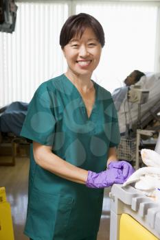 Royalty Free Photo of a Hospital Cleaning Woman