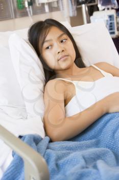 Royalty Free Photo of a Young Girl in the Hospital