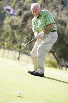 Royalty Free Photo of a Person Golfing