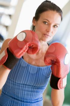 Royalty Free Photo of a Woman Boxing