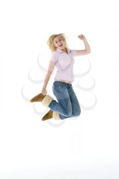 Royalty Free Photo of a Girl Leaping