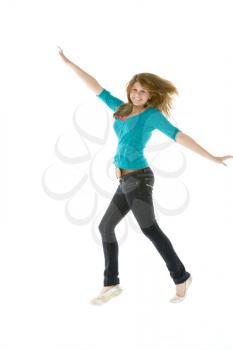 Royalty Free Photo of a Jumping Girl