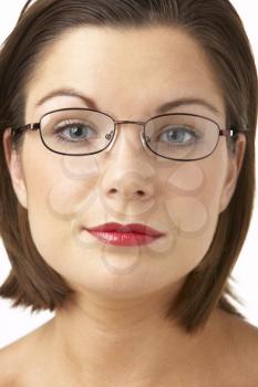 Royalty Free Photo of a Woman Wearing Glasses