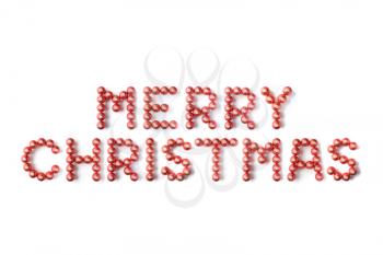 Royalty Free Photo of Christmas Ornaments Spelling Merry Christmas