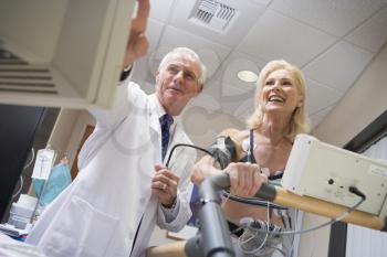 Royalty Free Photo of a Woman Having a Cardio Test