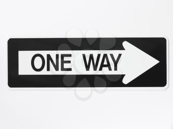 Royalty Free Photo of a One Way Road Sign