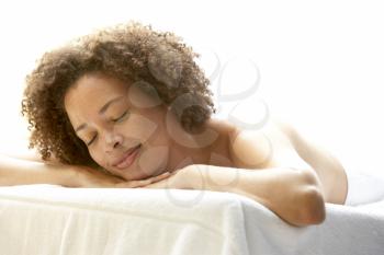 Royalty Free Photo of a Woman on a Massage Table