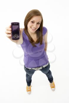Royalty Free Photo of a Girl With a Mobile Phone