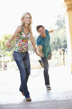 Royalty Free Photo of a Couple Walking